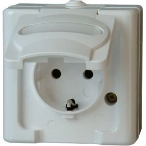 Kopp 103302007 Arctic White Steckdose - Feuchtraum IP44, 16A Kopp 103302007 Arctic White Steckdose - Feuchtraum IP44, 16A