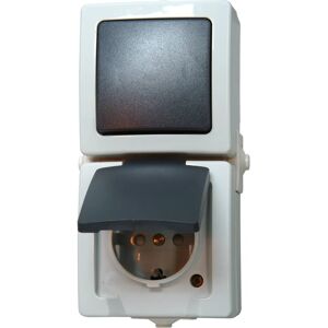 Kopp Nautic Waterdichte Dubbele Schakelaar en Stopcontact - IP44 Kopp Nautic Waterdichte Dubbele Schakelaar en Stopcontact - IP44