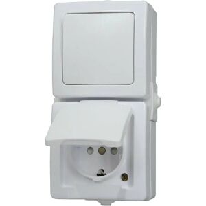 Kopp 138502009 Switch and Socket - IP44, White Kopp 138502009 Switch and Socket - IP44, White