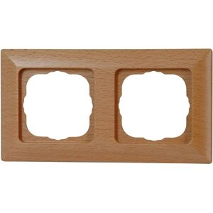 Milano 2-vaks afdekraam - Schakelaarcover - Massief hout - IP20 Milano 2-vaks afdekraam - Schakelaarcover - Massief hout - IP20