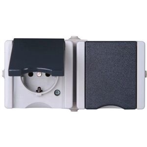 Kopp 950656001 Wandsteckdose F Schwarz/Weiß - IP44 Wasserdicht Kopp 950656001 Wandsteckdose F Schwarz/Weiß - IP44 Wasserdicht