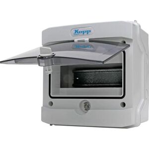 Kopp Verdeler voor vochtige ruimtes - 8-polig, IP65, Grijs/Zwart Kopp Verdeler voor vochtige ruimtes - 8-polig, IP65, Grijs/Zwart