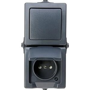Kopp Nautic Schalter-Steckdosen-Combo - IP44, Anthrazit Kopp Nautic Schalter-Steckdosen-Combo - IP44, Anthrazit