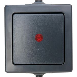 Kopp Nautic Control Switch - IP44, Illum. - 2-Pole - Gray/Anthracite - Switch Kopp Nautic Control Switch - IP44, Illum. - 2-Pole - Gray/Anthracite - Switch