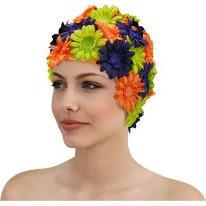 Fashy Oranje Bloemen Zwemcap - Zwemcap Fashy Oranje Bloemen Zwemcap - Zwemcap