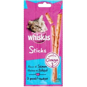 Whiskas Friandises au Saumon pour Chats - 3 Bâtons - Publicité Whiskas Friandises au Saumon pour Chats - 3 Bâtons - Publicité