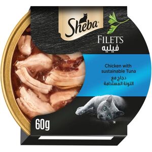 Sheba Poisson & Poulet En Stock pour Chats - 32x60g - Publicité Sheba Poisson & Poulet En Stock pour Chats - 32x60g - Publicité