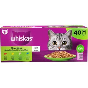 Whiskas Nourriture pour Chats - Assortiment en Gelée 40x85g - Publicité Whiskas Nourriture pour Chats - Assortiment en Gelée 40x85g - Publicité