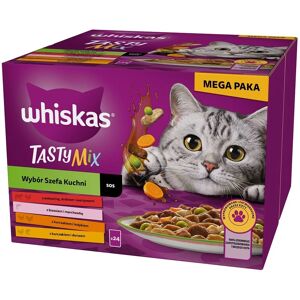 Nourriture pour chats Whiskas Chef's Choice - Poulet Saumon Dinde Veau Cabillaud 85g 24 Pack Nourriture pour chats Whiskas Chef's Choice - Poulet Saumon Dinde Veau Cabillaud 85g 24 Pack
