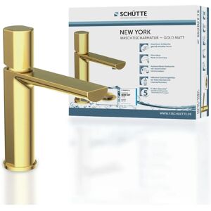 SCHÜTTE New York Gold Bathroom Faucet - Faucet, 17.5cm x 20cm, Matte Gold SCHÜTTE New York Gold Bathroom Faucet - Faucet, 17.5cm x 20cm, Matte Gold