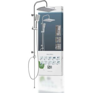 SCHÜTTE Mallorca Shower Set - Chrome, Metal, 97cm H SCHÜTTE Mallorca Shower Set - Chrome, Metal, 97cm H