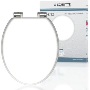 SCHÜTTE Spirit White MDF Toilet Seat - Softclose, Crack-Resistant SCHÜTTE Spirit White MDF Toilet Seat - Softclose, Crack-Resistant