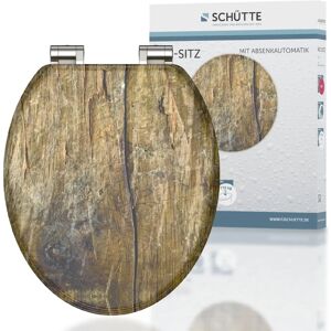 SCHÜTTE Solid Wood MDF Toilet Seat - Brown SCHÜTTE Solid Wood MDF Toilet Seat - Brown