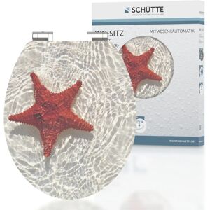 SCHÜTTE Rote Seestern WC-Sitz - Hochglanz MDF mit Absenkautomatik SCHÜTTE Rote Seestern WC-Sitz - Hochglanz MDF mit Absenkautomatik