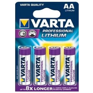 Lithium AA-batterijen Varta - 4-pack - Hoge capaciteit 2900mAh - Lange levensduur - Geschikt voor camera's en apparaten - Batterijtype: AA - Zilver Lithium AA-batterijen Varta - 4-pack - Hoge capaciteit 2900mAh - Lange levensduur - Geschikt voor camera's en apparaten - Batterijtype: AA - Zilver