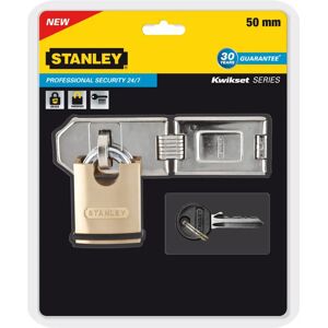 Cadenas en laiton Stanley 81041361401 - 50mm - Résistant aux intempéries - Publicité Cadenas en laiton Stanley 81041361401 - 50mm - Résistant aux intempéries - Publicité