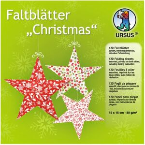 Ursus Craft Paper - 15x15cm - 120 Sheets - 10 Designs - Christmas Ursus Craft Paper - 15x15cm - 120 Sheets - 10 Designs - Christmas