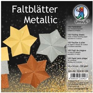 URSUS Origami Paper - Metallic 14x14cm - 130g/m² - 100 Sheets URSUS Origami Paper - Metallic 14x14cm - 130g/m² - 100 Sheets