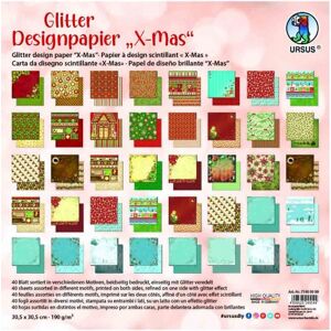 Ursus Art Paper - 50 Sheets - Double-sided Glitter - 190g/m² - Art Paper Ursus Art Paper - 50 Sheets - Double-sided Glitter - 190g/m² - Art Paper