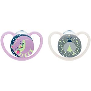 Nuk Space Night Soothers Silicone Pink - Pacifier Nuk Space Night Soothers Silicone Pink - Pacifier