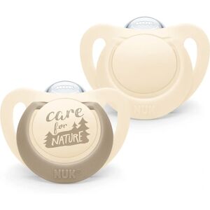 NUK for Nature Baby Dummy - 0-6 Months, Sustainable Silicone, Pack of 2 NUK for Nature Baby Dummy - 0-6 Months, Sustainable Silicone, Pack of 2