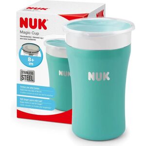 NUK Magic Cup Stainless Steel 230 ml - Turquoise - Leak-Proof Sippy Cup NUK Magic Cup Stainless Steel 230 ml - Turquoise - Leak-Proof Sippy Cup