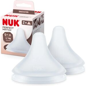 NUK Perfect Match Babyfles Tuitjes - Siliconen, Flow Control, 6+ maanden NUK Perfect Match Babyfles Tuitjes - Siliconen, Flow Control, 6+ maanden