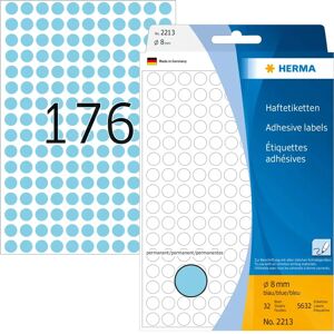 Herma Blauwe 8mm Ronde Zelfklevende Labels - Zelfklevende Labels Herma Blauwe 8mm Ronde Zelfklevende Labels - Zelfklevende Labels