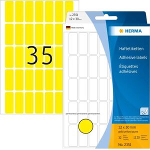 Herma 2351 Étiquettes Multi-Usages Jaunes - Étiquettes auto-adhésives Herma 2351 Étiquettes Multi-Usages Jaunes - Étiquettes auto-adhésives