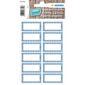 Étiquette autoadhésive HERMA 3742 - Rectangulaire, Permanente, Bleu & Blanc - 48 pcs - Publicité Étiquette autoadhésive HERMA 3742 - Rectangulaire, Permanente, Bleu & Blanc - 48 pcs - Publicité