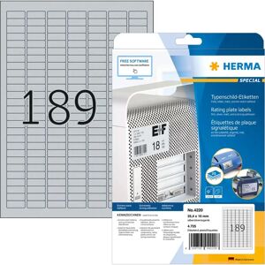 Herma Silber Selbstklebende Etiketten - 4725 Stück, 25x10mm, Rechteckig Herma Silber Selbstklebende Etiketten - 4725 Stück, 25x10mm, Rechteckig