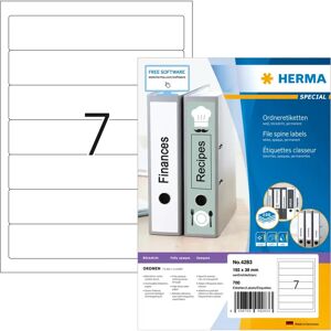 Herma White A4 File Spine Labels - 100 pcs - Office Organization Herma White A4 File Spine Labels - 100 pcs - Office Organization