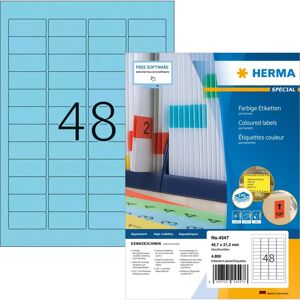 Herma Blue Self-Adhesive Labels - Rectangle 45.7x21.2mm Herma Blue Self-Adhesive Labels - Rectangle 45.7x21.2mm