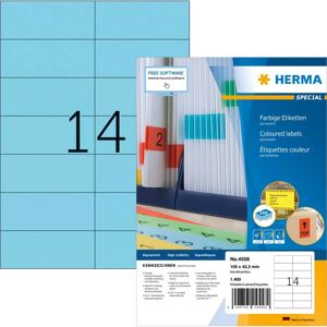 Herma 4558 Samolepicí štítky modré - Obdélník A4 1400 ks Herma 4558 Samolepicí štítky modré - Obdélník A4 1400 ks