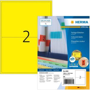 HERMA 4565 Yellow Self-Adhesive Rectangle Labels - Label HERMA 4565 Yellow Self-Adhesive Rectangle Labels - Label