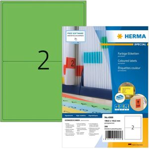 Herma Green Self-Adhesive Labels - Rectangle 200 pcs Herma Green Self-Adhesive Labels - Rectangle 200 pcs