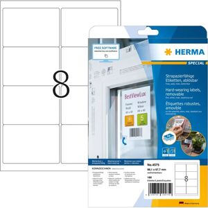 Herma 4575 Időjárásálló, leválasztható fehér címkék - 160 db Herma 4575 Időjárásálló, leválasztható fehér címkék - 160 db