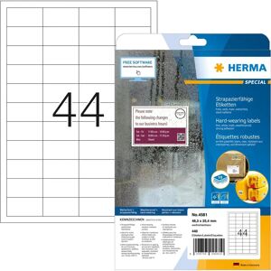Herma White Self-Adhesive Durable Labels - Labels Herma White Self-Adhesive Durable Labels - Labels