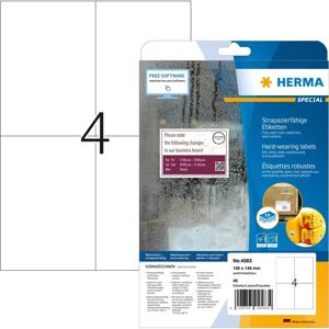 Herma White Self-Adhesive Durable Labels - Printer Label Herma White Self-Adhesive Durable Labels - Printer Label