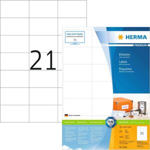 Herma White 70x42 Labels - Self-Adhesive, 4200 pcs. Herma White 70x42 Labels - Self-Adhesive, 4200 pcs.