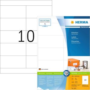 Herma White Permanent Labels 105x50.8mm - Labels Herma White Permanent Labels 105x50.8mm - Labels