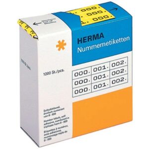 Herma 4801 Self-Adhesive Labels - Yellow/Black, 3000 pcs Herma 4801 Self-Adhesive Labels - Yellow/Black, 3000 pcs