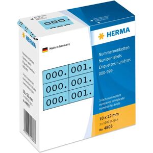 Herma 4803 Self-Adhesive Number Labels - Black, Blue 3000 pcs Herma 4803 Self-Adhesive Number Labels - Black, Blue 3000 pcs