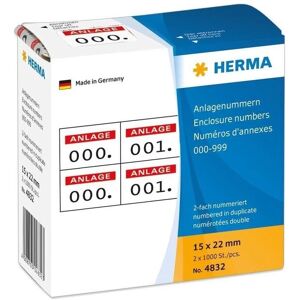 Herma 4832 Red Number Labels - Labels Herma 4832 Red Number Labels - Labels