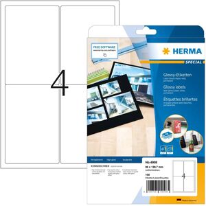 Herma 4908 White Glossy Self-Adhesive Printer Labels - Printer Labels Herma 4908 White Glossy Self-Adhesive Printer Labels - Printer Labels