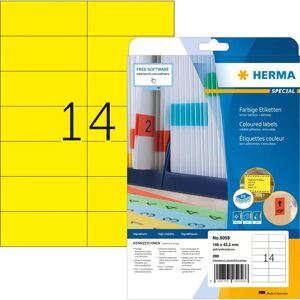 Herma Model 5058 Gele Zelfklevende Printerlabel Herma Model 5058 Gele Zelfklevende Printerlabel