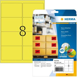 Herma 5144 Neon Yellow Self-Adhesive Labels - Labels Herma 5144 Neon Yellow Self-Adhesive Labels - Labels