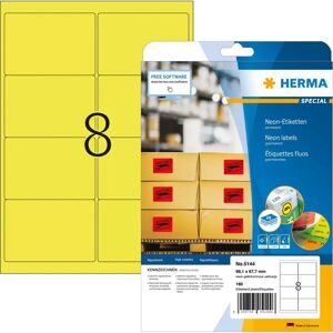 Herma 5144 Neon keltaiset itsekiinnittyvät etikettejä - Etikettejä Herma 5144 Neon keltaiset itsekiinnittyvät etikettejä - Etikettejä