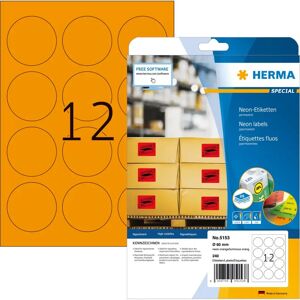 Herma 5153 Neon Round Self-Adhesive Labels - Printer Labels Herma 5153 Neon Round Self-Adhesive Labels - Printer Labels