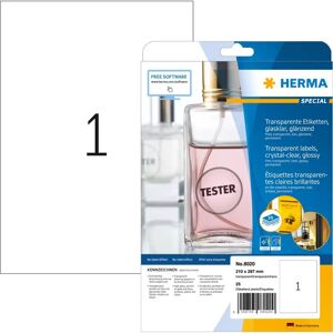 Herma 8020 Transparent Self-Adhesive Laser Labels - Printer Labels Herma 8020 Transparent Self-Adhesive Laser Labels - Printer Labels